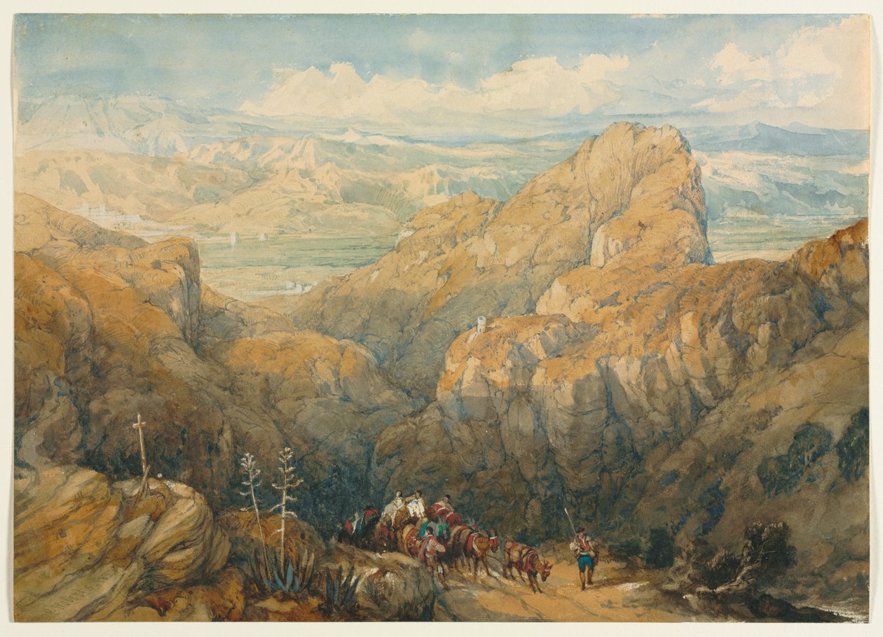 Nedstigning til Granada-sletten, 1834. av David Roberts