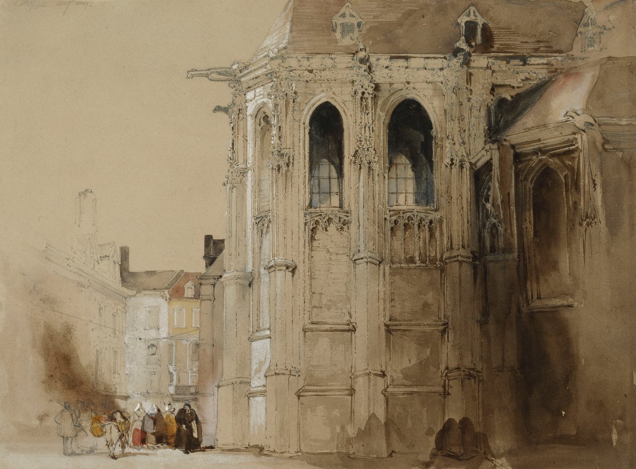 Dieppe, 1828 av David Roberts