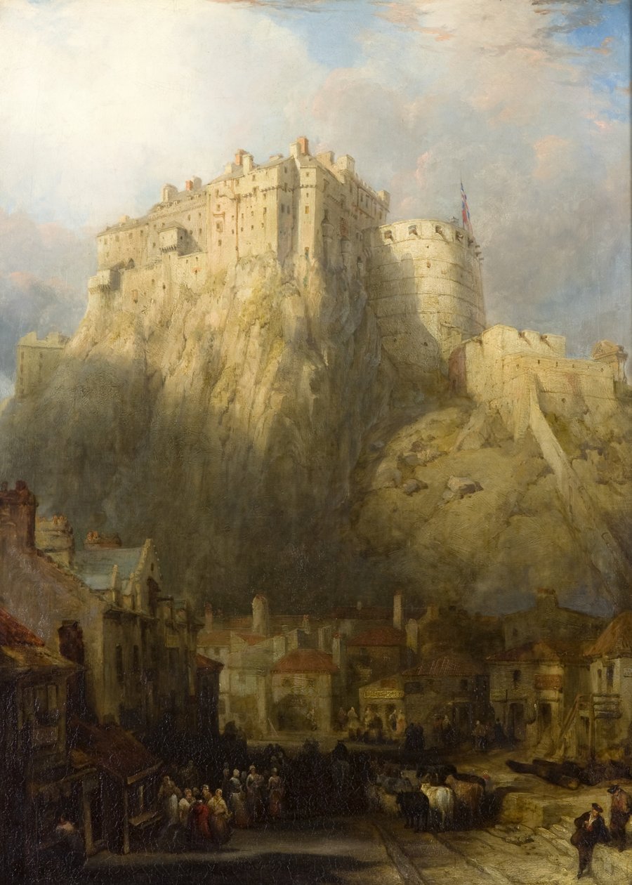 Edinburgh by og slott av David Roberts
