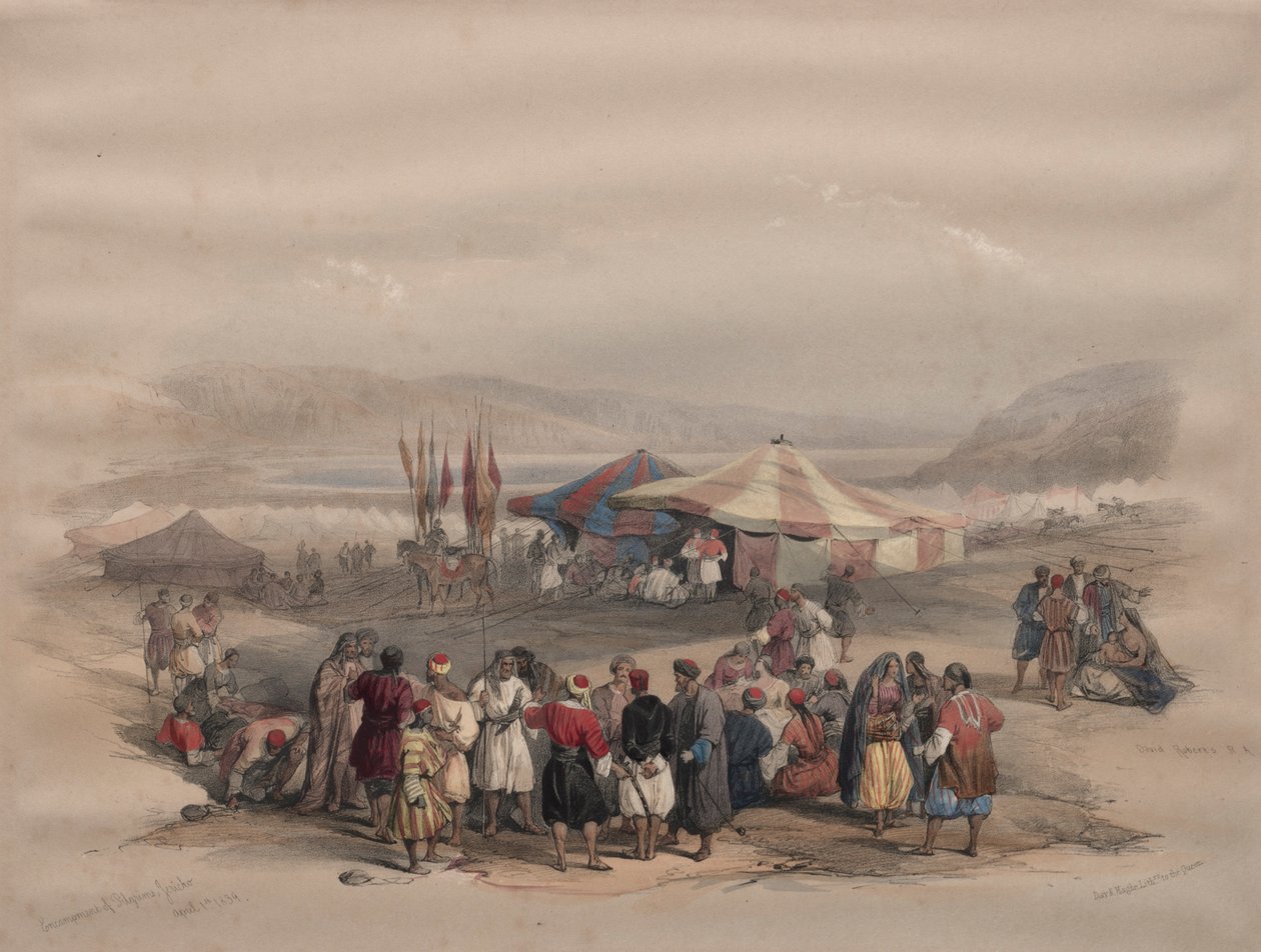 Encampment of Pilgrims, Jericho, 1839. av David Roberts