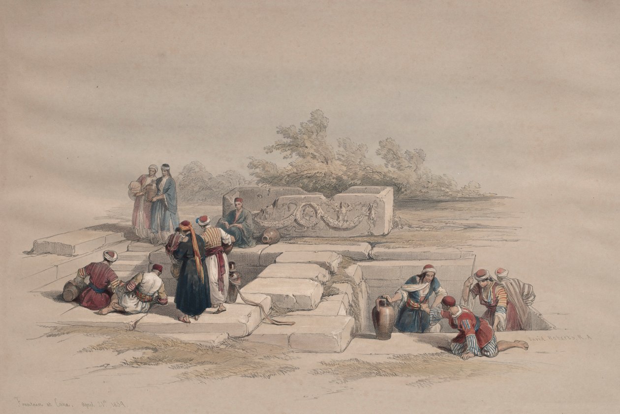 Fontene i Cana, 1839. av David Roberts