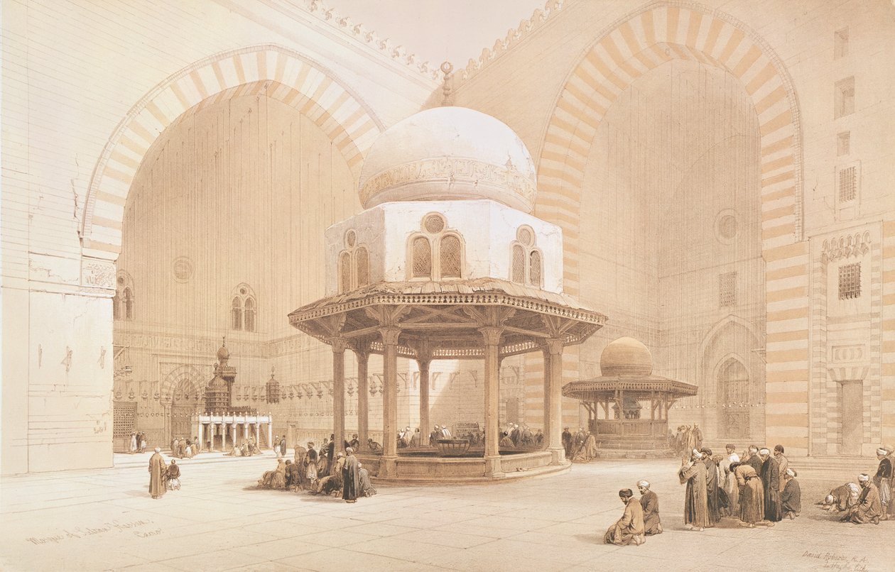 Moskeen til Sultan Hassan, 1848 av David Roberts