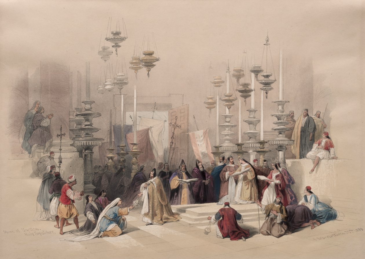 Unction Stone, Den hellige grav av David Roberts