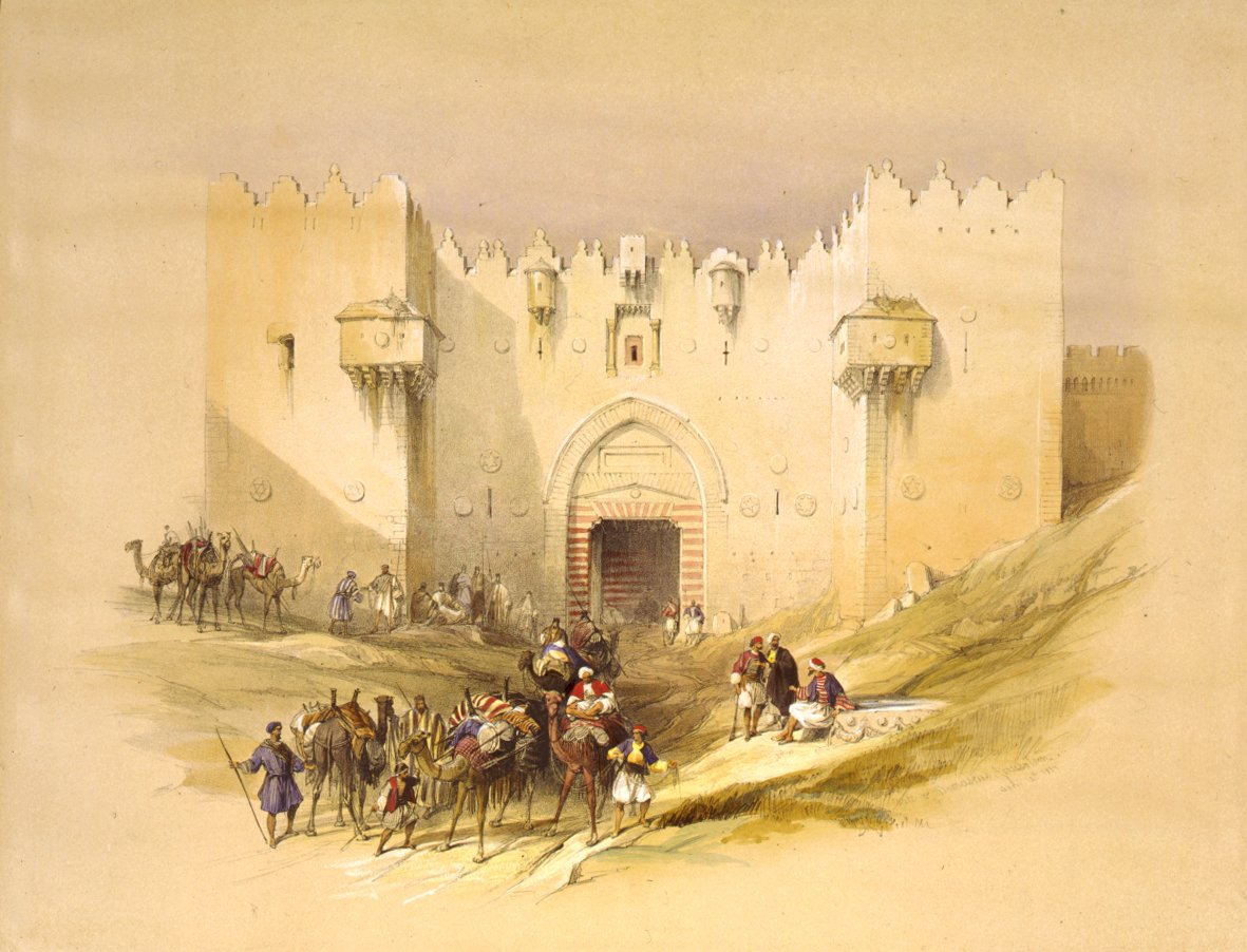 Damaskusporten, Jerusalem av David Roberts