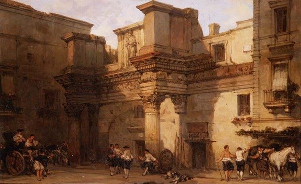 Minerva-palasset, Roma av David Roberts