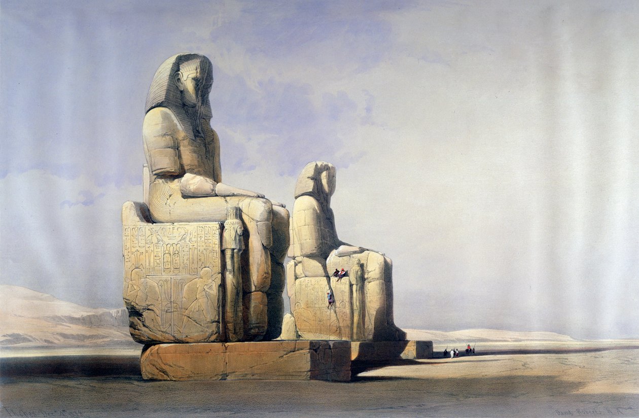 Theben, 4. desember 1838, 1800-tallet av David Roberts