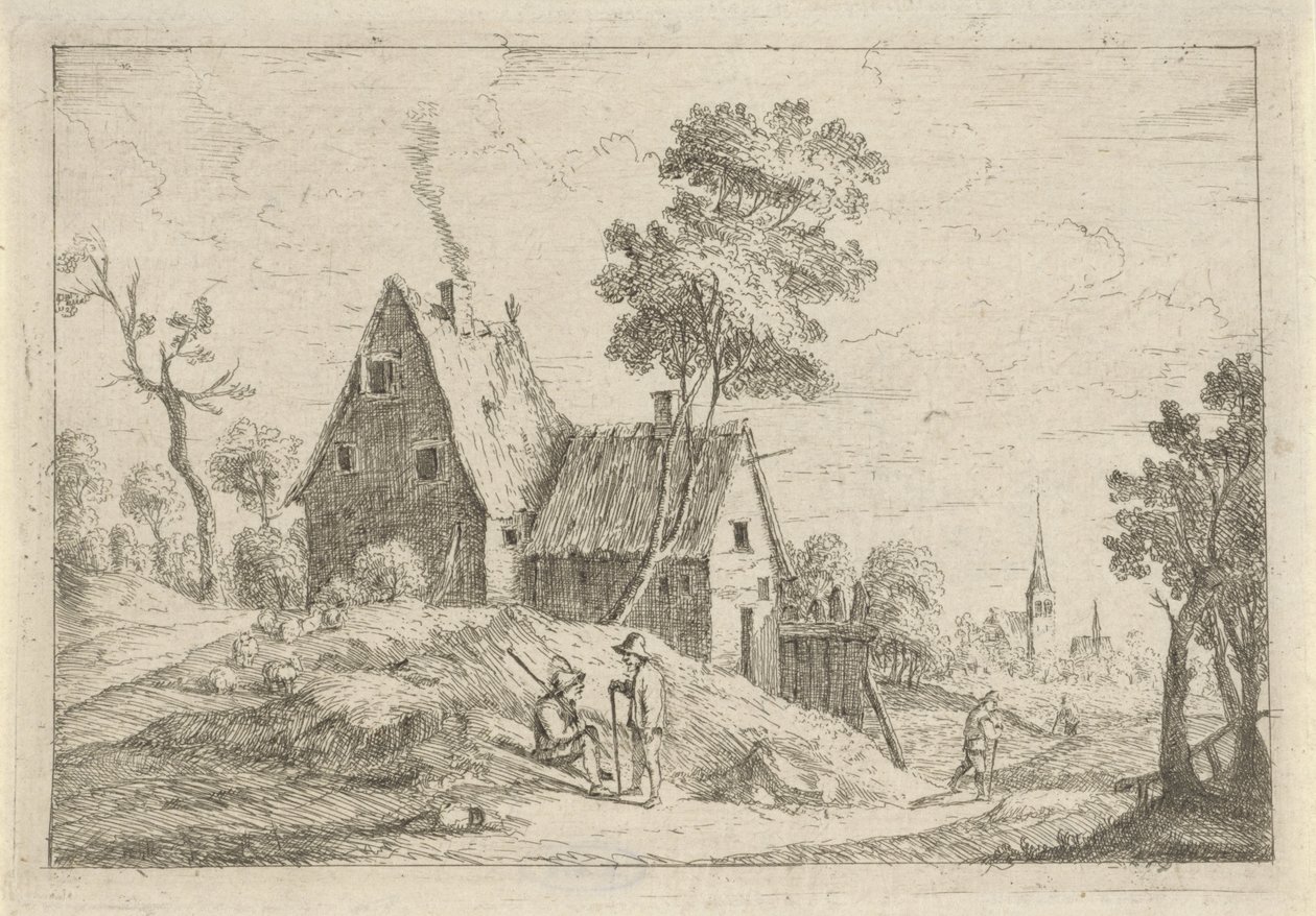 Landskap med hus av David Teniers (II)
