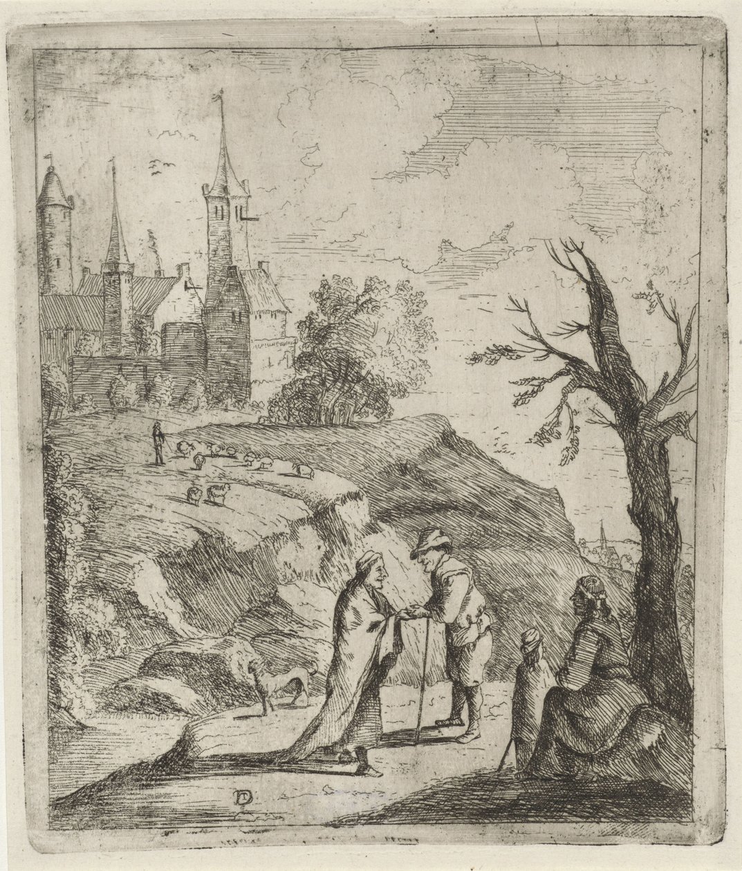 Landskap med spåkone av David Teniers (II)