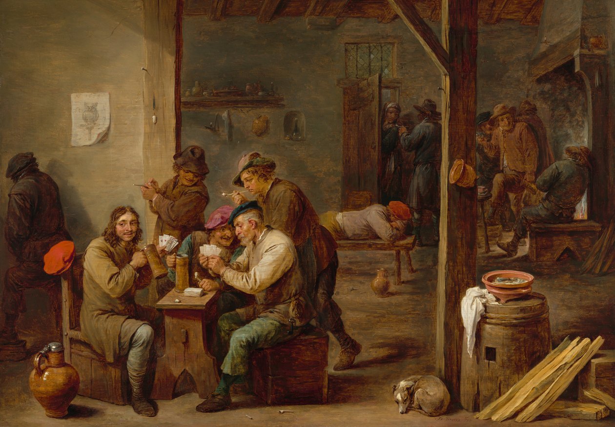 Tavernascene, 1658. av David Teniers II