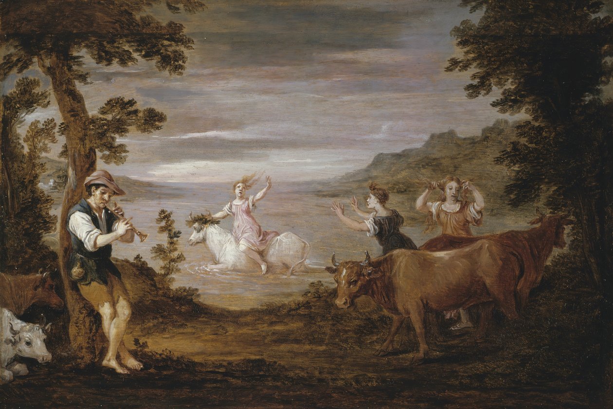 Voldtekten av Europa, 165456. av David Teniers II