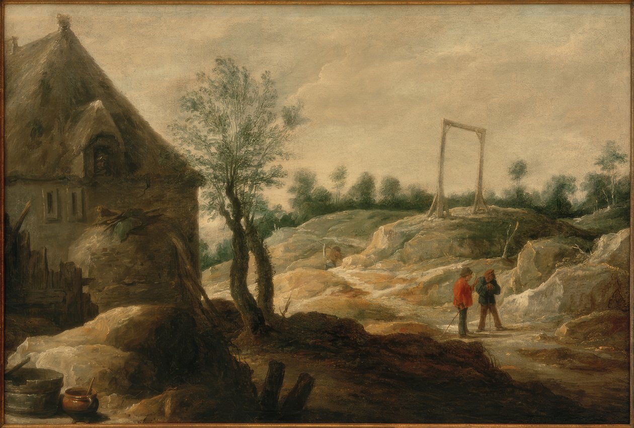 Landskap med gårdshus av David Teniers the Younger
