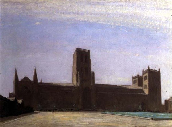 Durham Cathedral (olje på lerret) av David Young Cameron