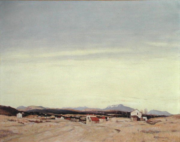The Distant Hills (olje på lerret) av David Young Cameron