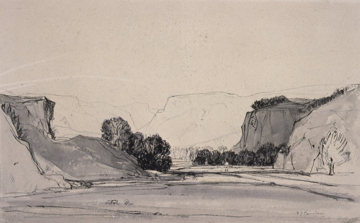 The Valley, 1914 (wc på papir) av David Young Cameron