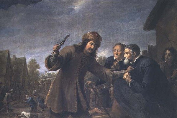 Angrep på en landsby, 1648 av David Teniers the Younger