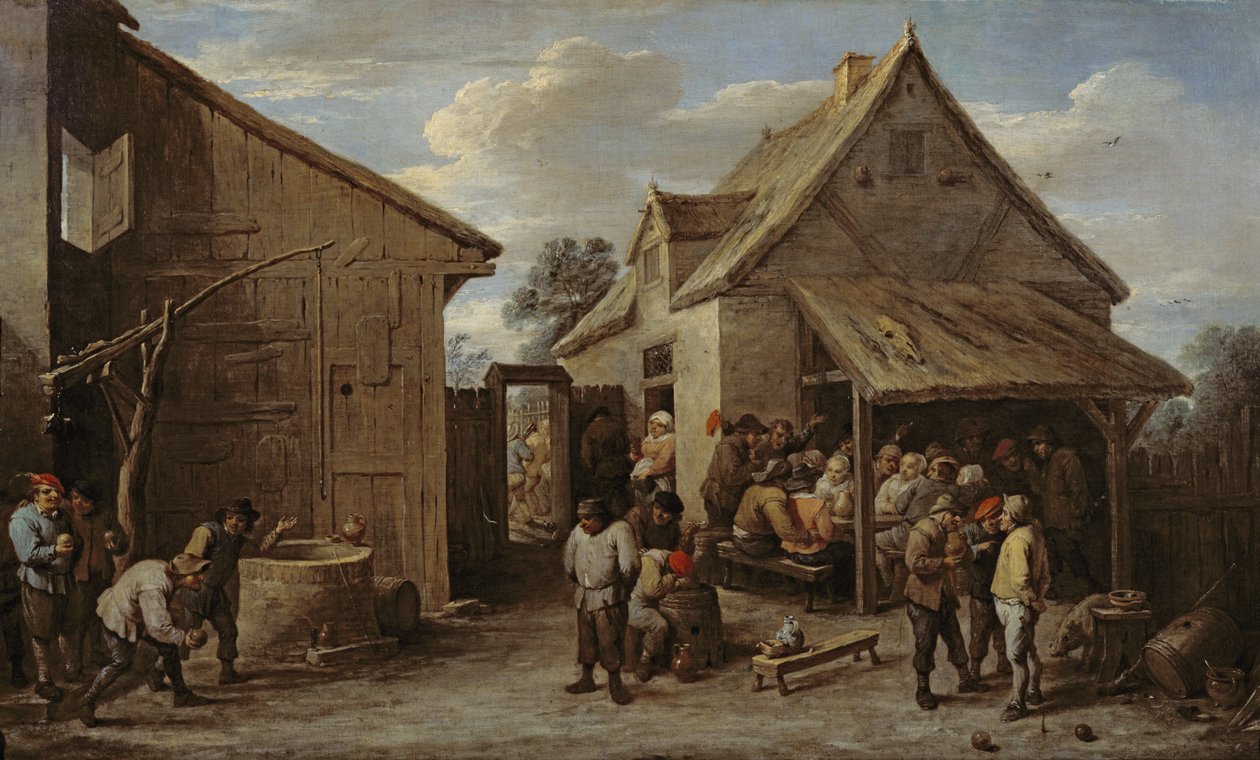 The Yard of an Inn av David Teniers the Younger