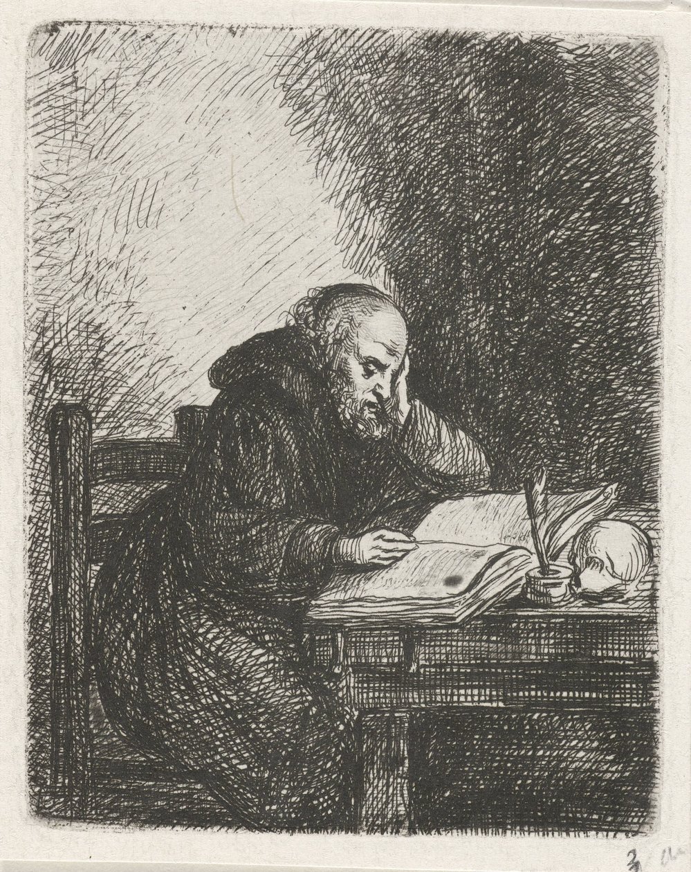 Lesende munk av David van der Kellen