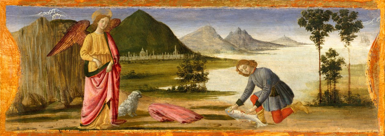 Tobias og engelen, ca. 1479. av Davide Ghirlandaio
