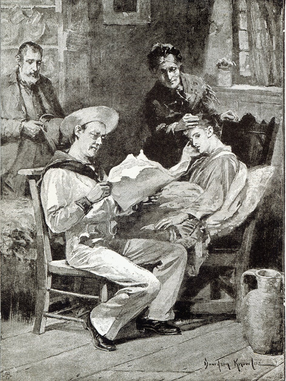 The Village Hero, fra 'Leisure Hour', 1891 av Davidson Knowles