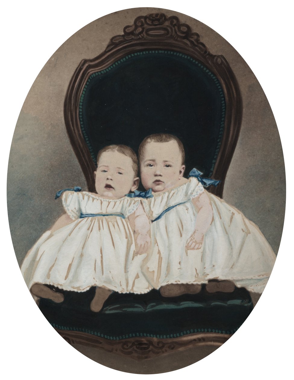 Tvillingbabyer, ca. 1870. av Davis Brothers