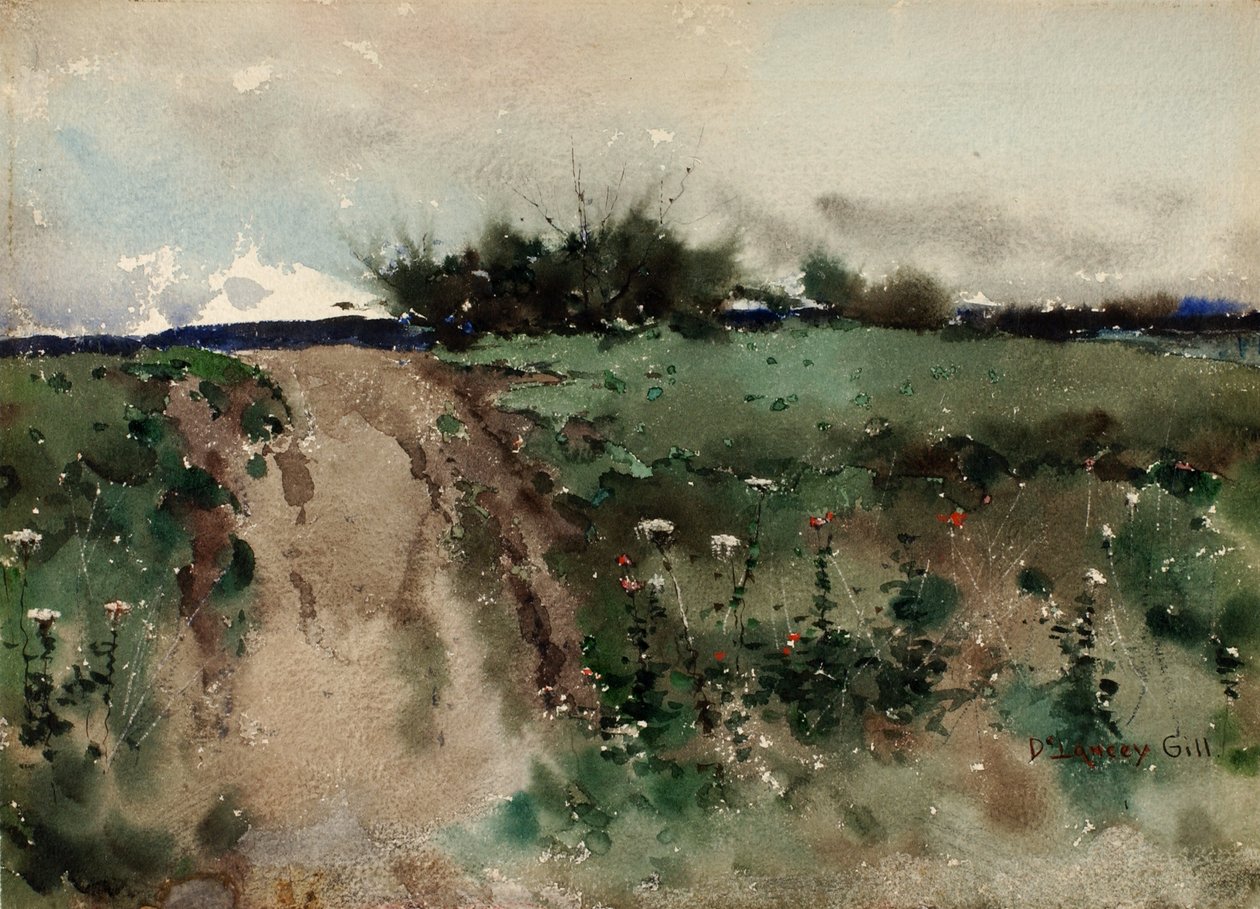 Landskapsskisse, n.d. av De Lancey Gill