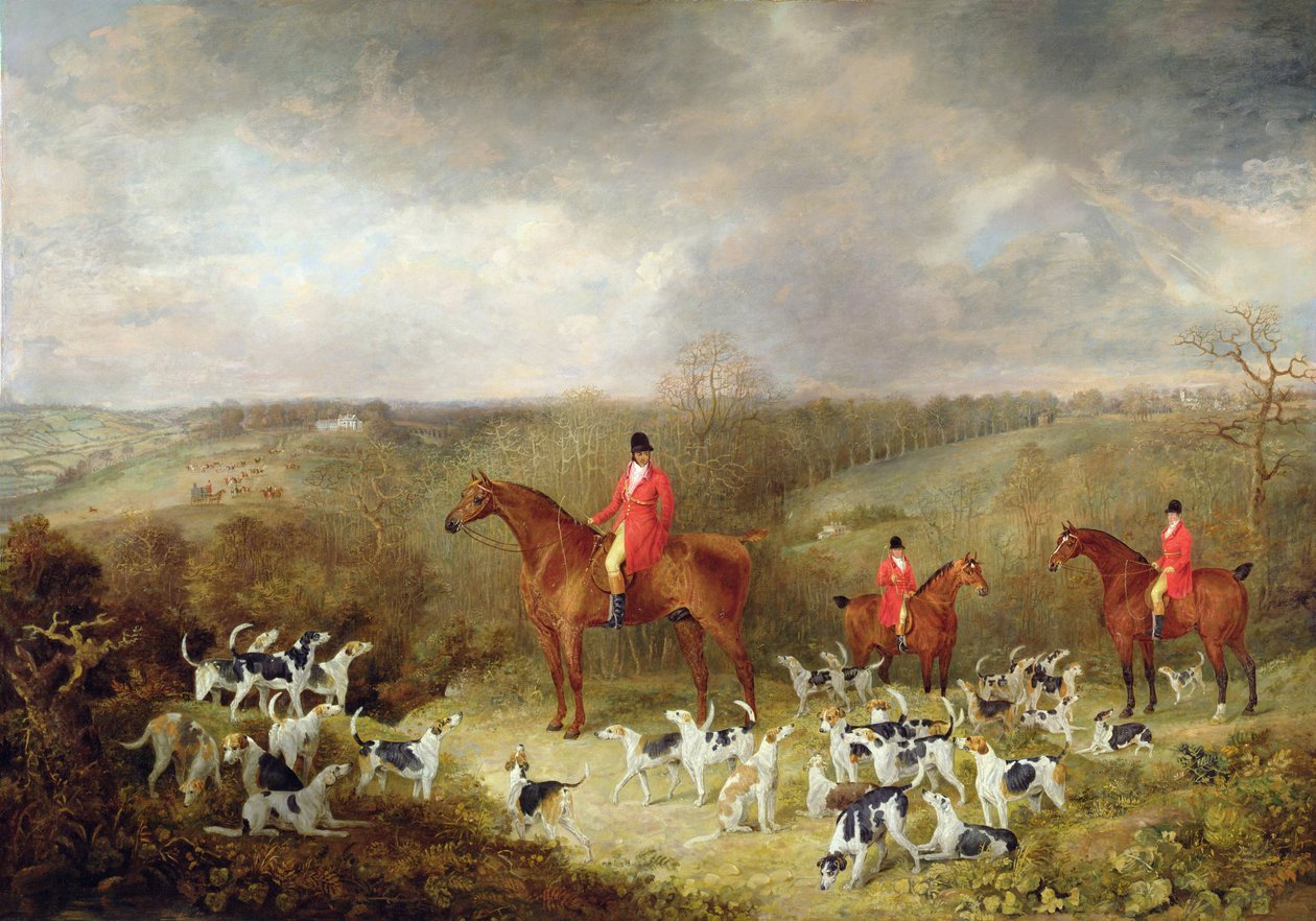Lord Glamis and his Sghounds, 1823 av Dean Wolstenholme