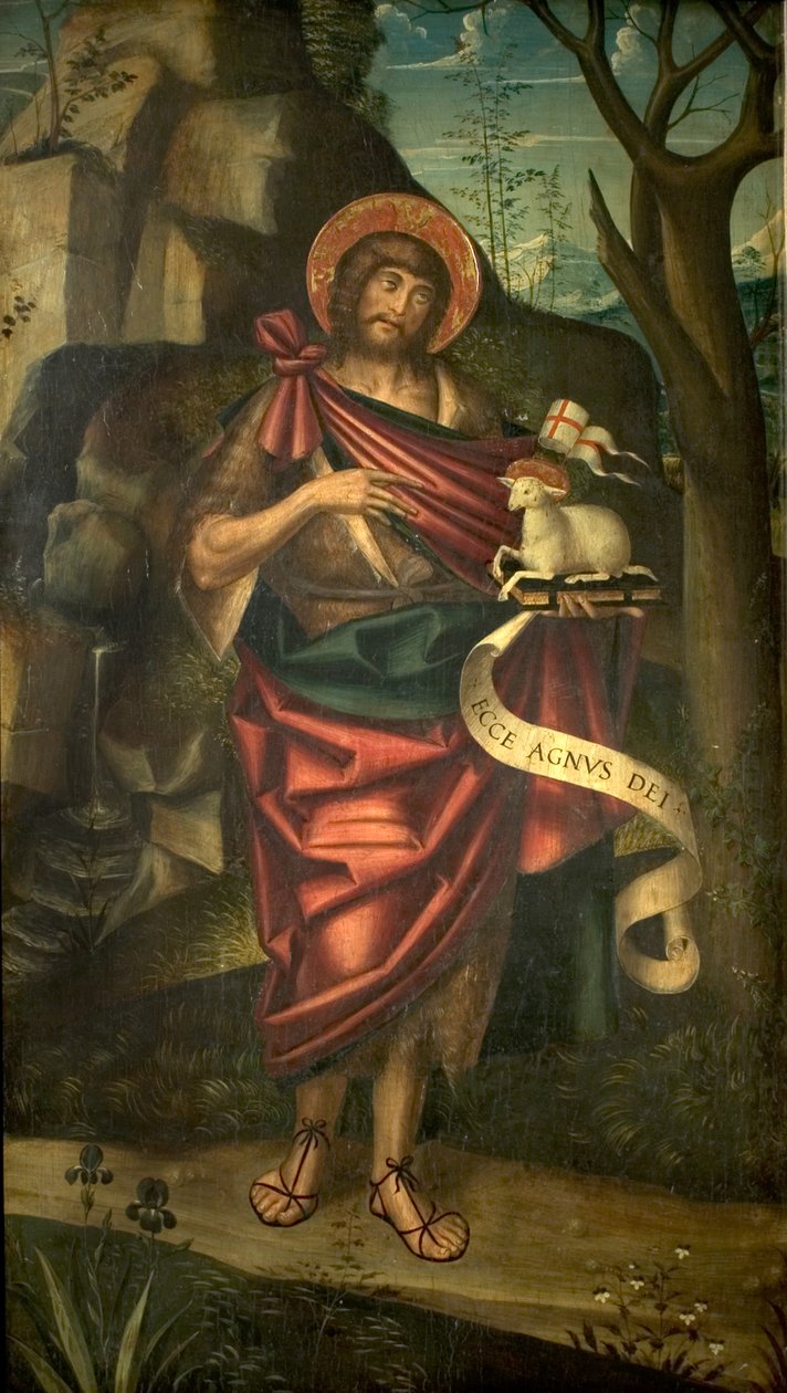 Døperen Johannes i villmarken (recto), ca. 1520 av Defendente Ferrari