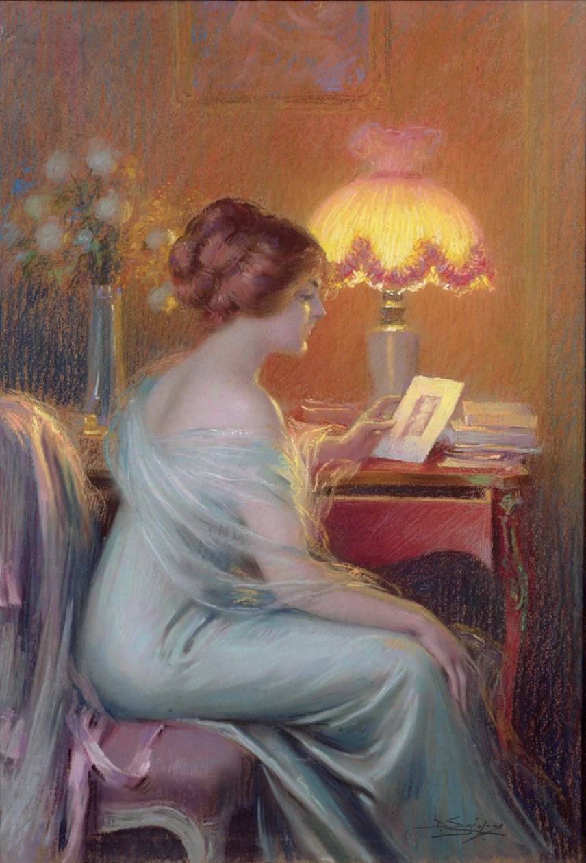 Minner (fargepastell på papir) av Delphin Enjolras