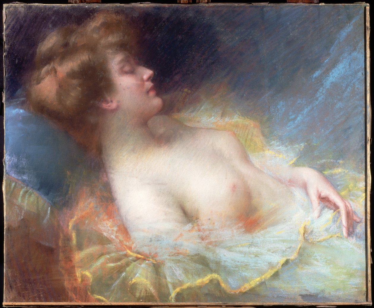 Ung kvinne sover (pastell) av Delphin Enjolras