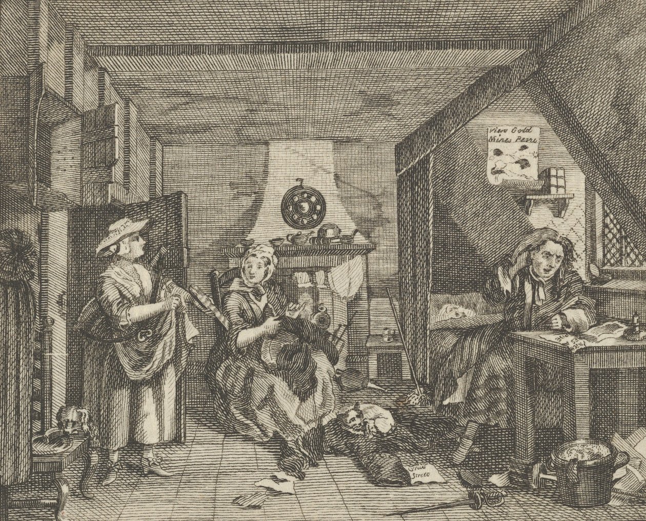 Den nødlidende poeten, ca. 1800. av Dent