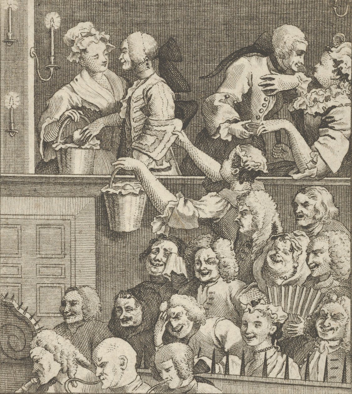 Det leende publikum, ca. 1800. av Dent