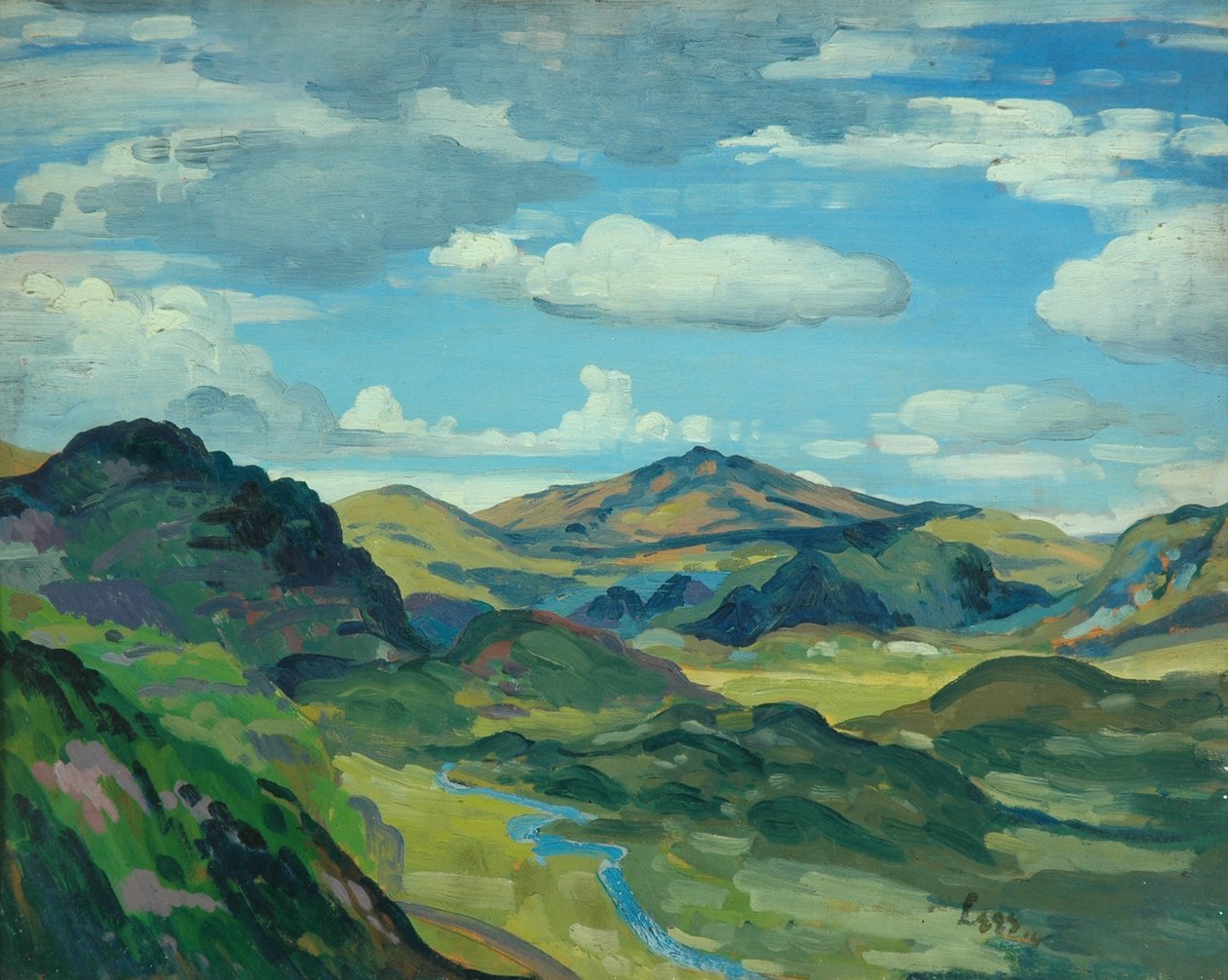 Landskap, ca. 1919 av Derwent Lees