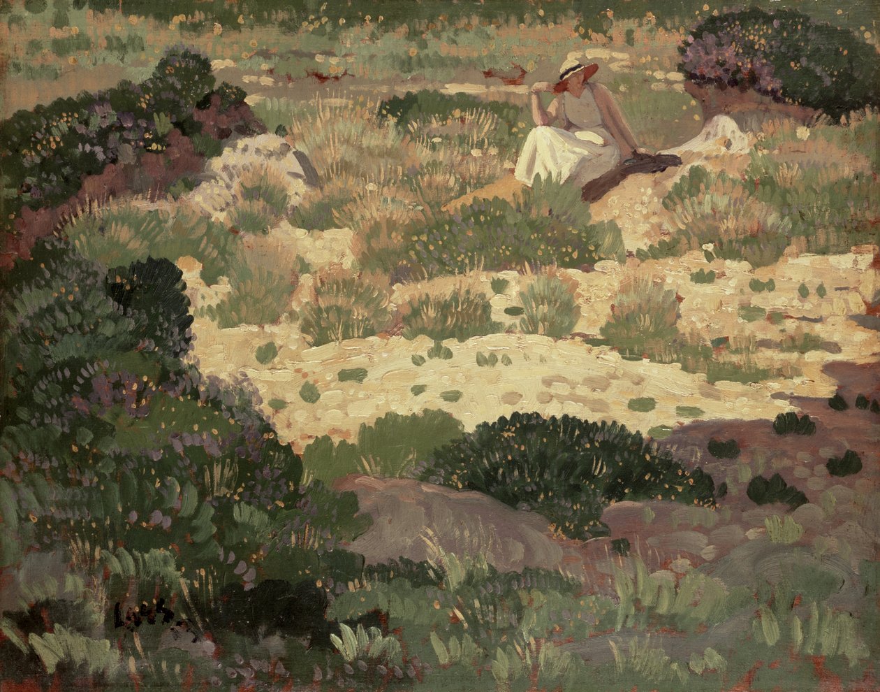 Nær Cassis, 1913 (panel) av Derwent Lees