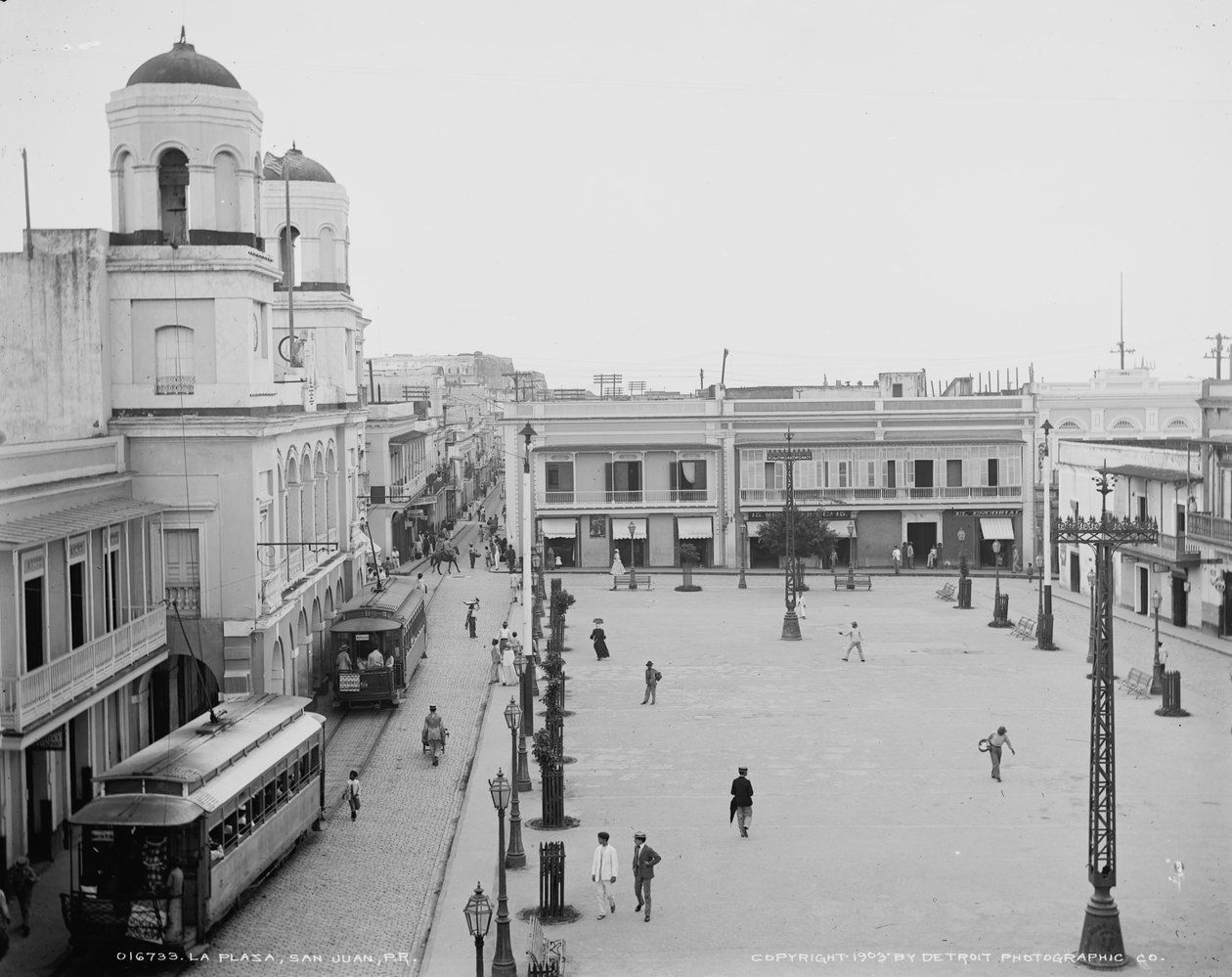 The Plaza, San Juan, Puerto Rico, ca. 1903 av Detroit Publishing Co.