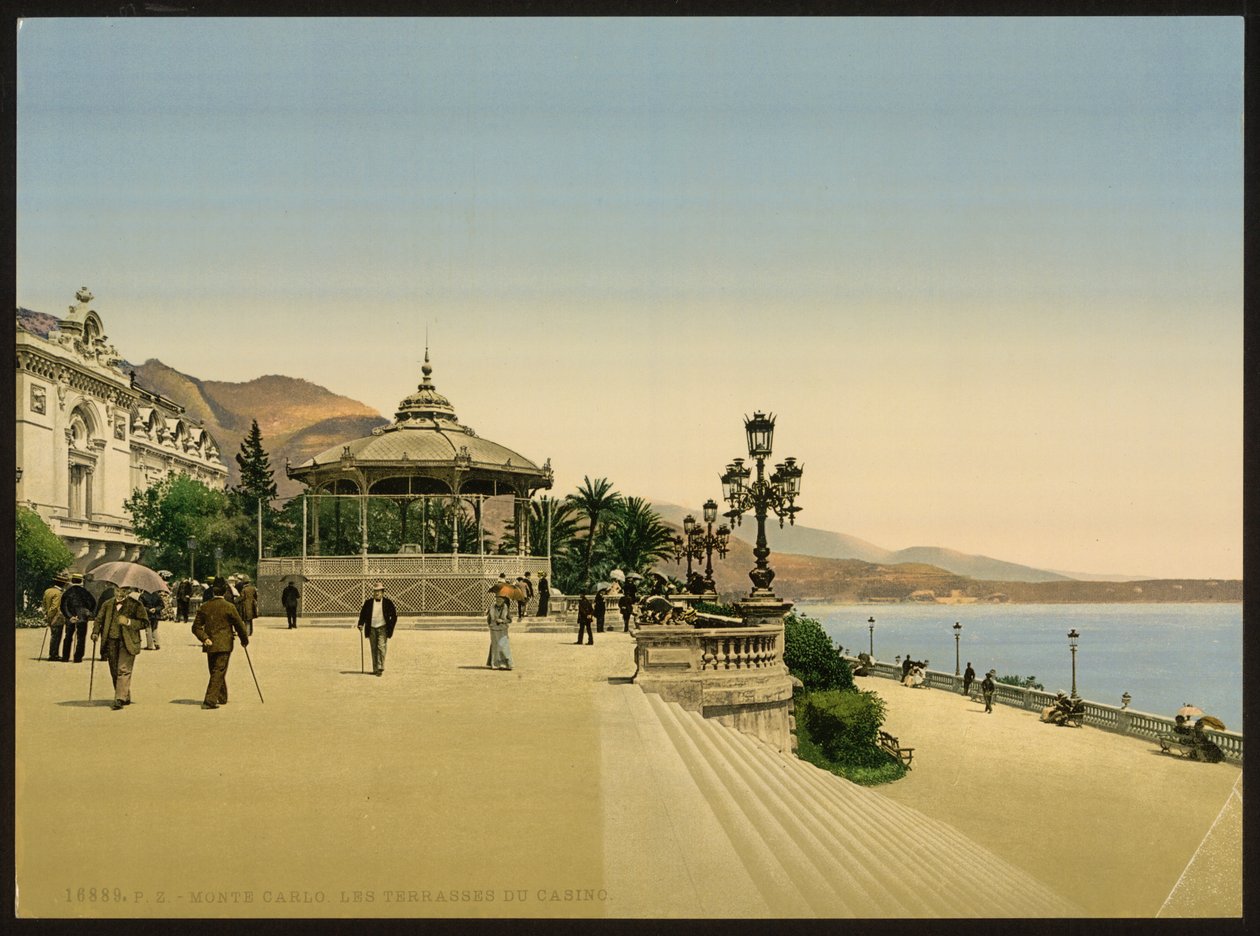 Casino Terrace, Monte Carlo, Riviera, Monaco av Detroit Publishing Co.