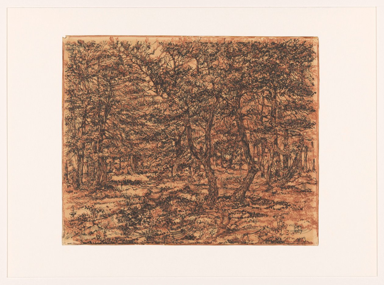 skoglandskap av Dick Ket (signed by artist)