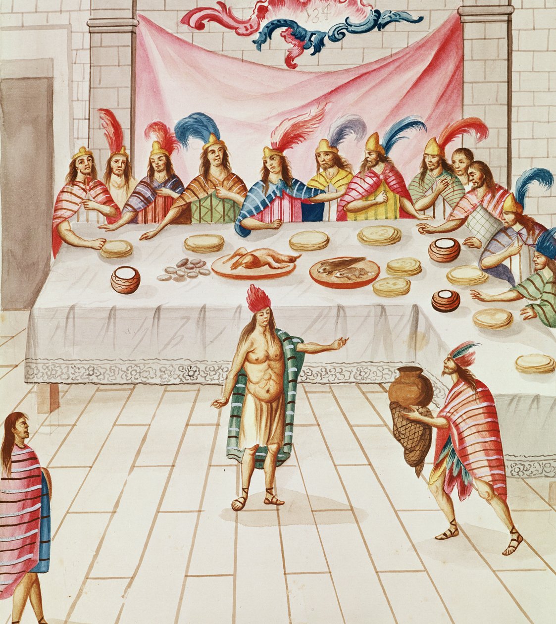 Tome 3 fol. 134, En bankett, fra 