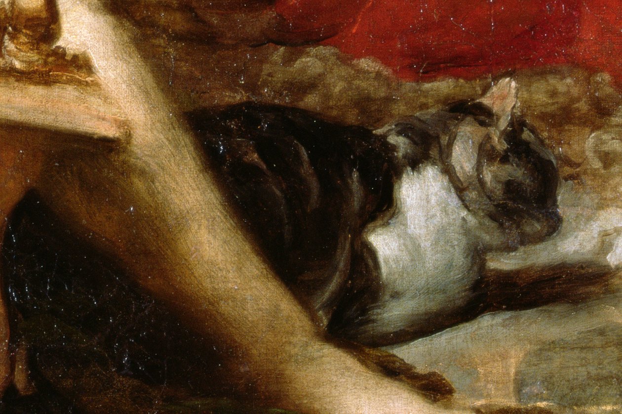 The Fable of Arachne, or The Spinners, c.1657 olje på lerret detalj av 36741 av Diego Velázquez