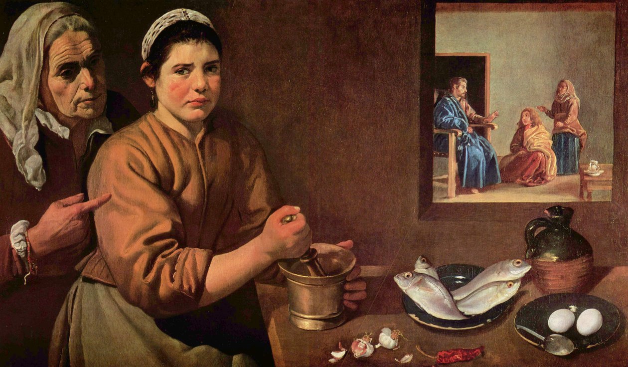 Kristus i huset til Martha og Mary av Diego Velázquez