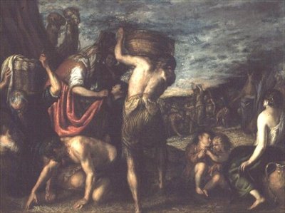 The Fall of Manna (olje på lerret) av Diego Polo