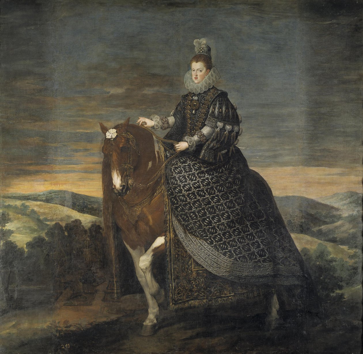 Dronning Margrethe av Østerrike til hest av Diego Velázquez