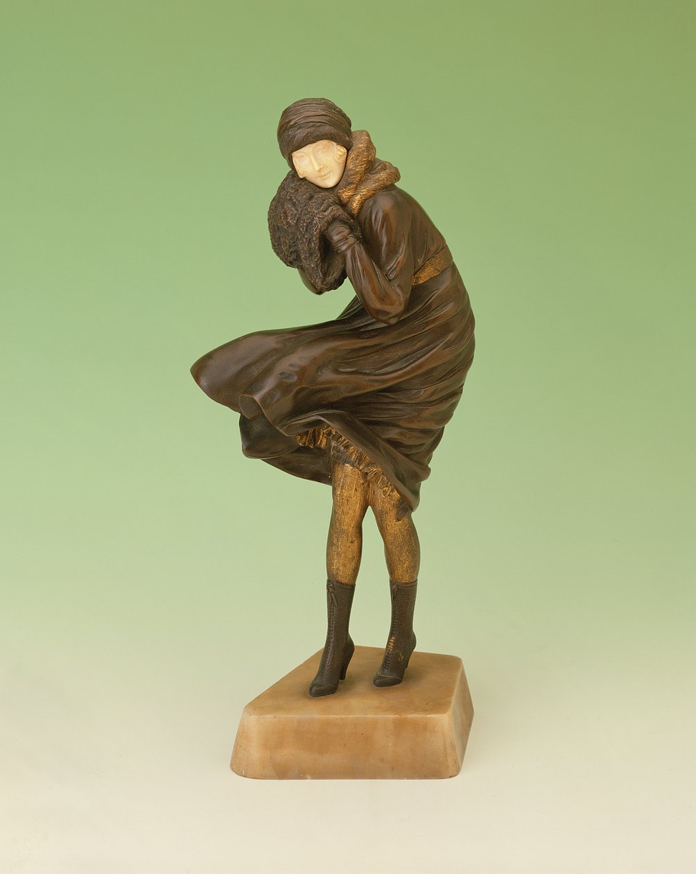 The Squall (bronse og elfenben) av Dimitri Chiparus
