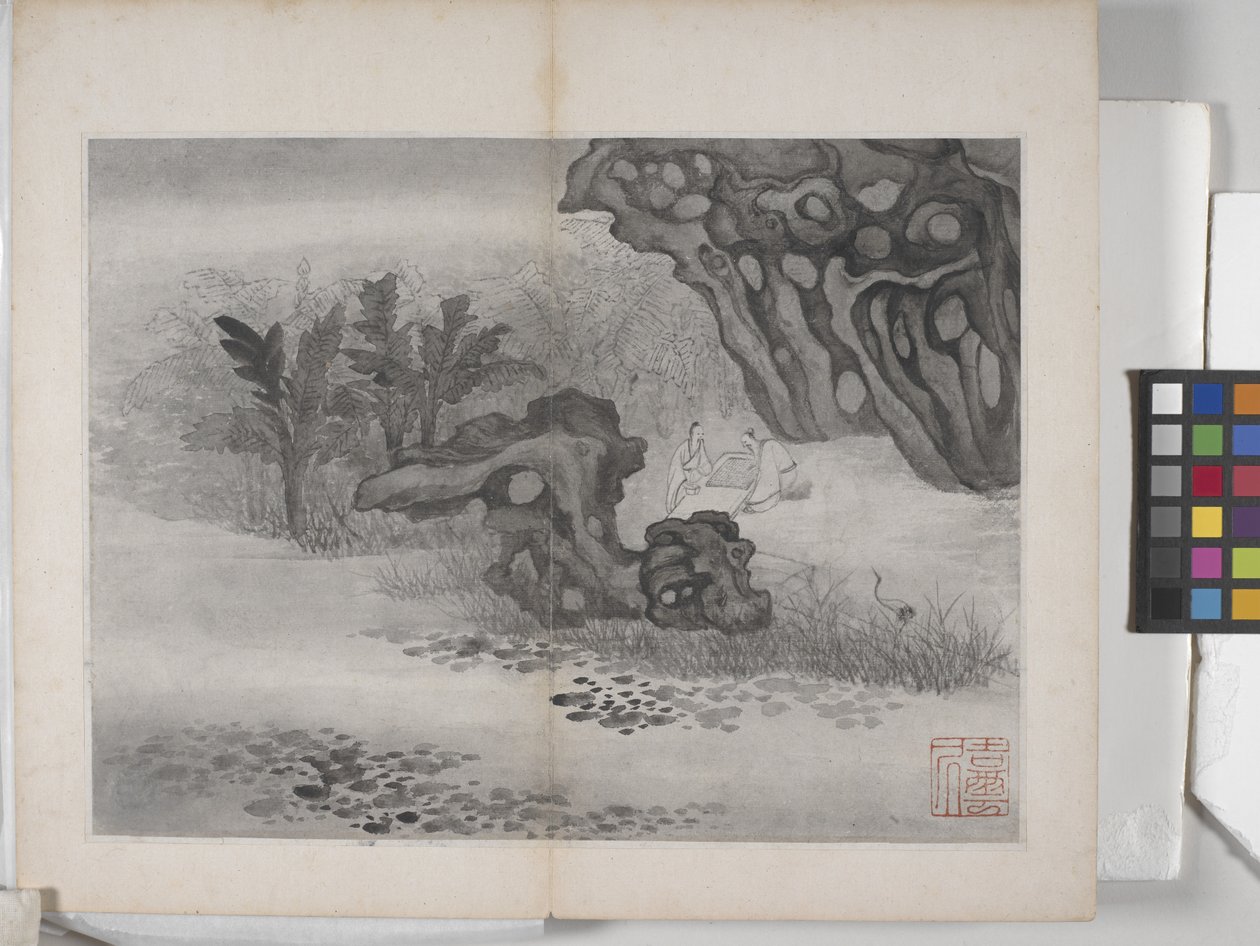 Album Of Landscape Paintings (blekk på papir) av Ding Yunpeng