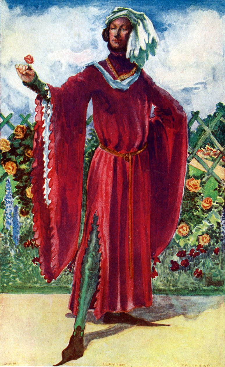 Mannens kostyme under Richard II (1377-1399) av Dion Clayton Calthrop
