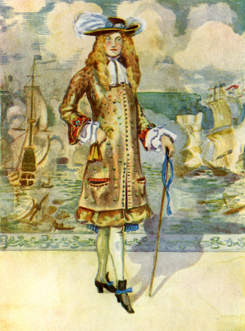 Mannens kostyme under Charles IIs regjeringstid (1660-1685) av Dion Clayton Calthrop