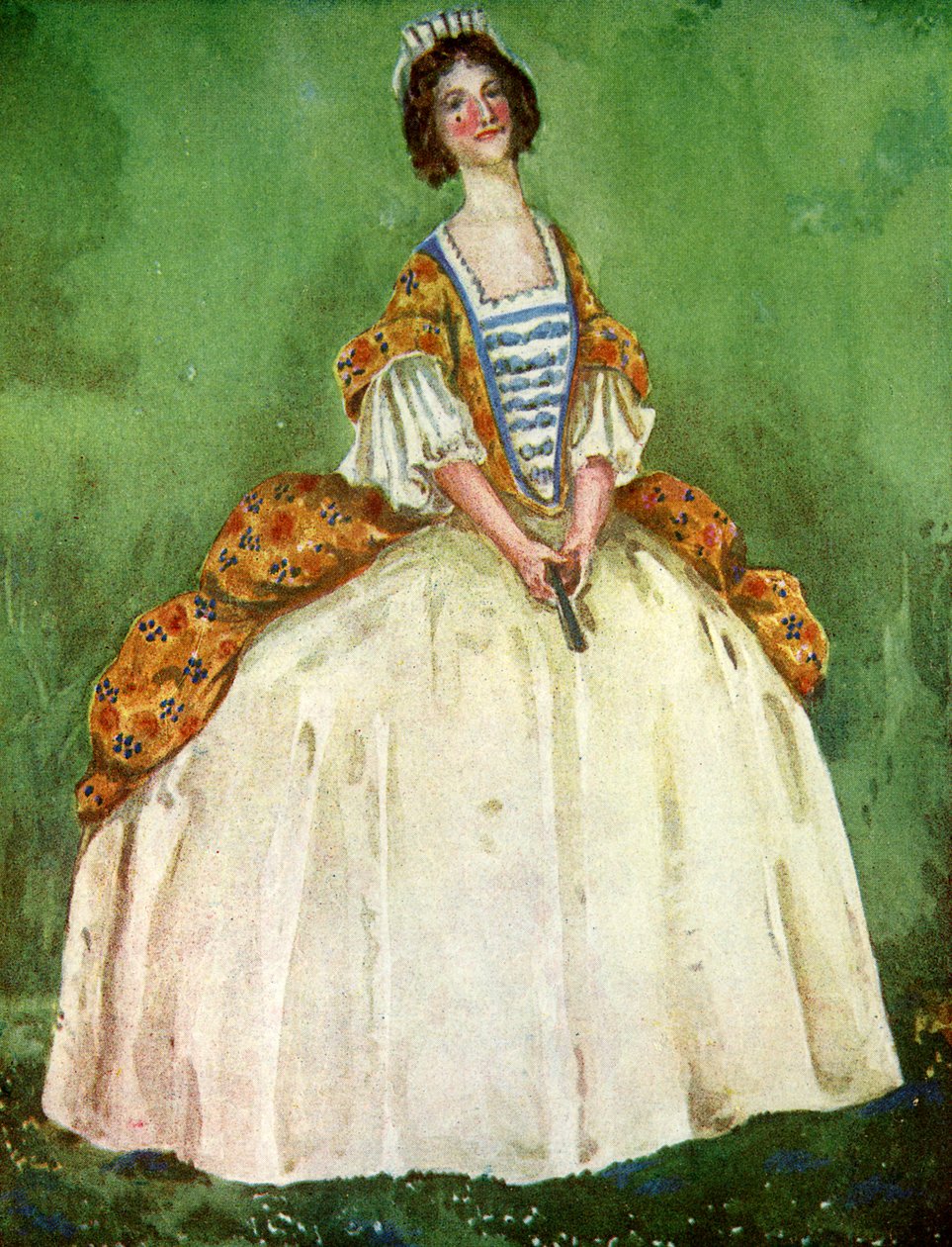 Kvinnekostyme under Anne I (1702-1714) av Dion Clayton Calthrop