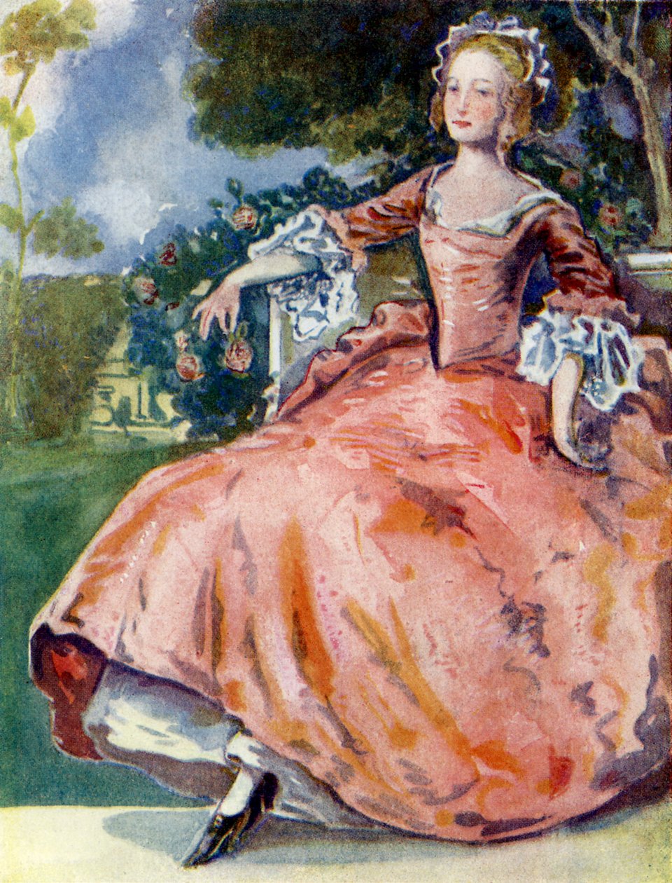 Damekostyme under George I (1714–1727) av Dion Clayton Calthrop