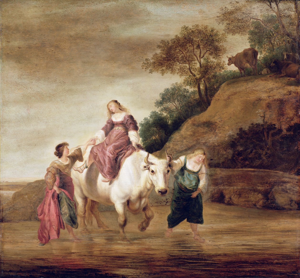 Voldtekten av Europa, 1643 av Dirck Bleker