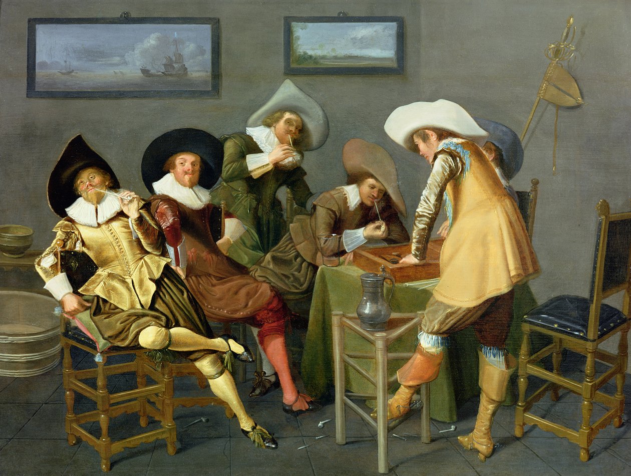 Kavalerer i en taverna av Dirck Hals
