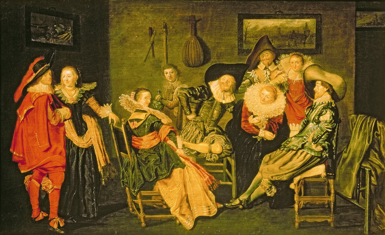 Merry Company (olje på lerret) av Dirck Hals